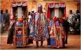 Traditional Vodun ceremonial costumes